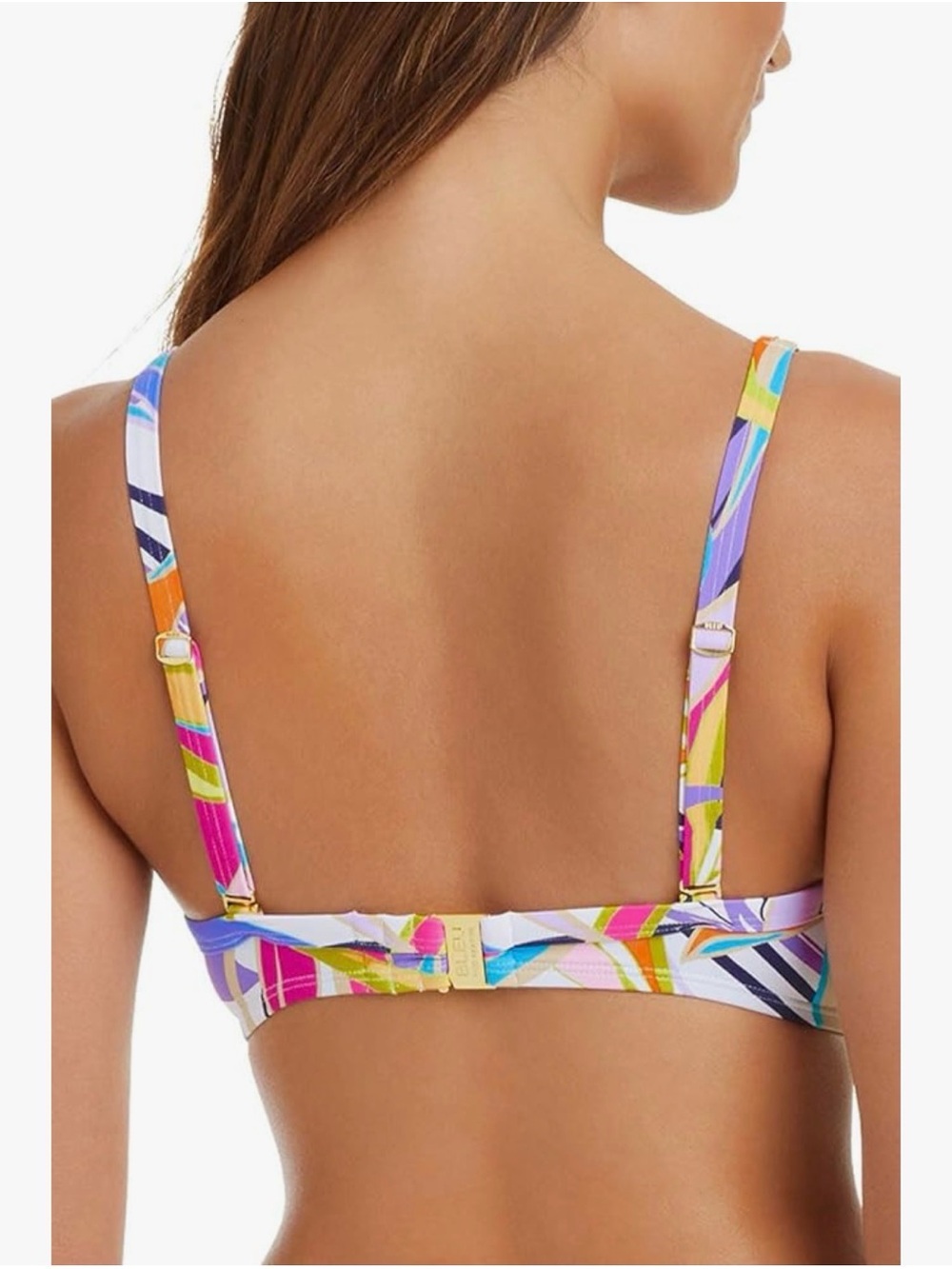 Bleu Rod Beattie Multicolor Swirl Bikini Top - Bright Blue, Purple, Pink, Orange - Picture 2 of 6